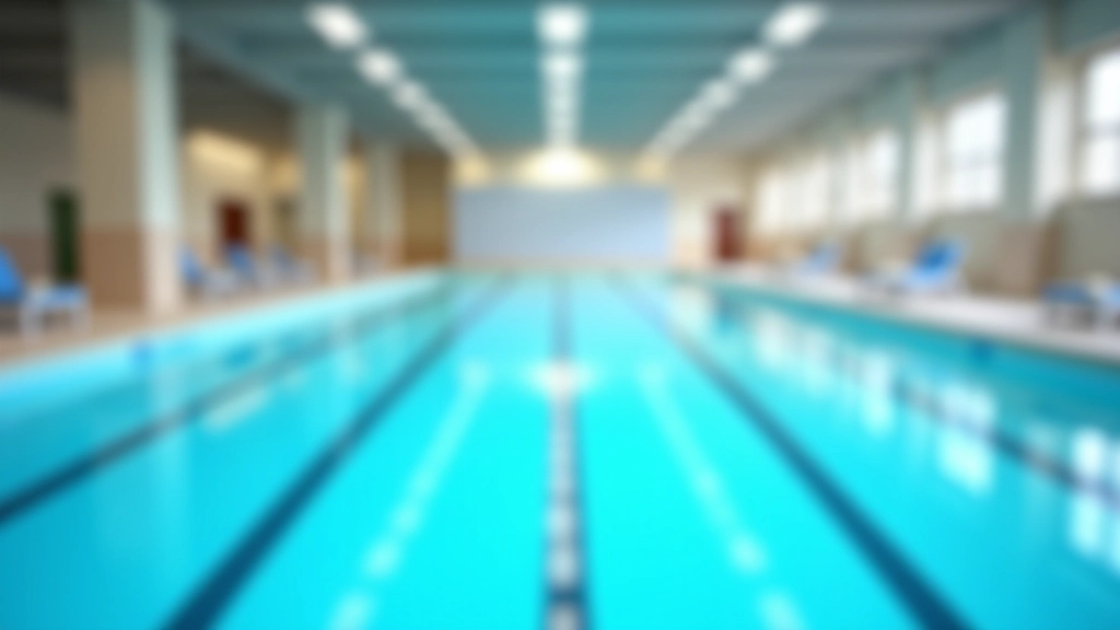 Modern fitness facility with indoor swimming pool and professional coaching equipment